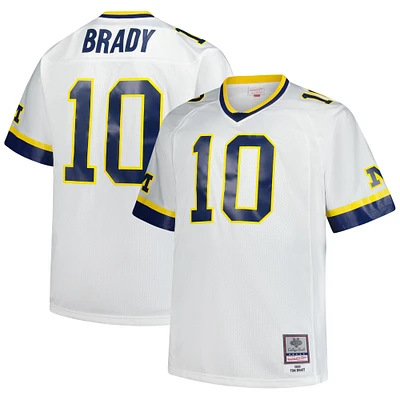 Men's Mitchell & Ness Tom Brady White Michigan Wolverines Big Tall 1999 Legacy Jersey