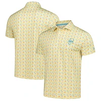 Men's Barstool Golf  Yellow WM Phoenix Open Cactus Polo