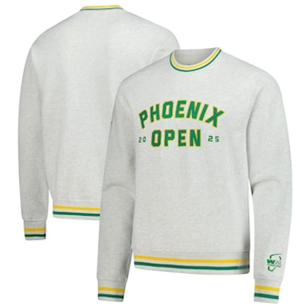 Men's Barstool Golf  Gray WM Phoenix Open Crewneck Sweatshirt