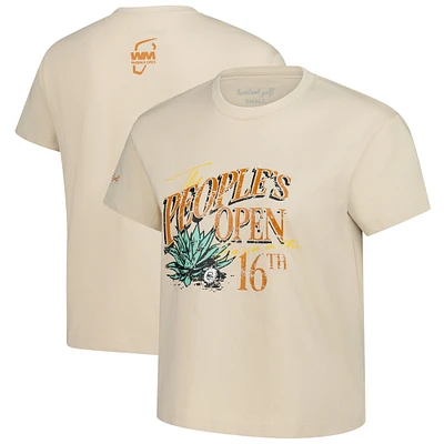 Women's Barstool Golf  Khaki WM Phoenix Open Cactus Cropped T-Shirt