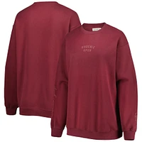 Women's Barstool Golf  Maroon WM Phoenix Open Oversized Crewneck Sweatshirt