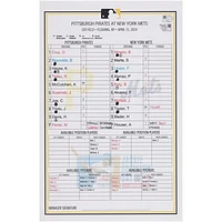 Pittsburgh Pirates Game-Used Lineup Card vs. New York Mets on April 15, 2024