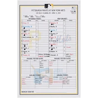 Pittsburgh Pirates Game-Used Lineup Card vs. New York Mets on April 15, 2024
