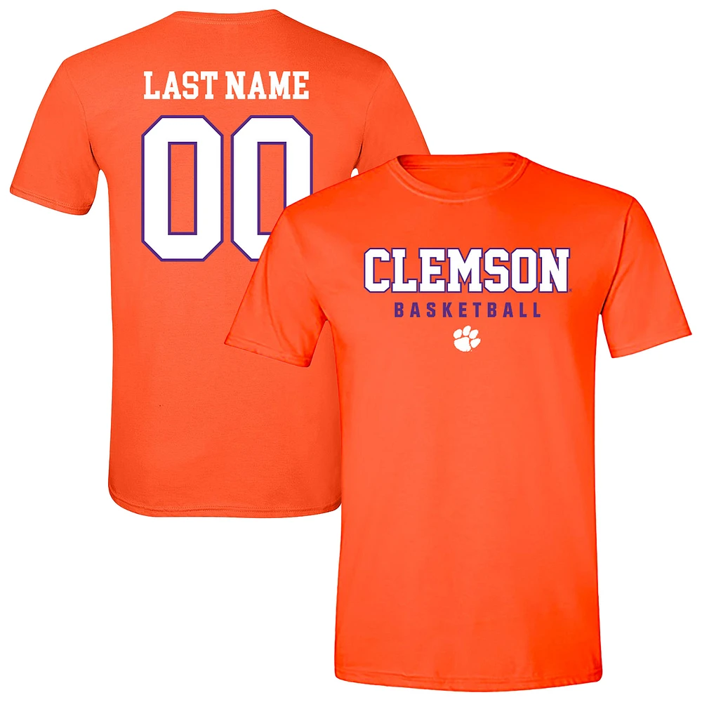 Unisex Orange Clemson Tigers Collegiate Men's Basketball NIL Pick-A-Player T-Shirt