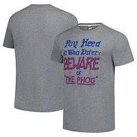 Unisex Charlie Hustle  Gray Kansas Jayhawks Pay Heed Tri-Blend T-Shirt