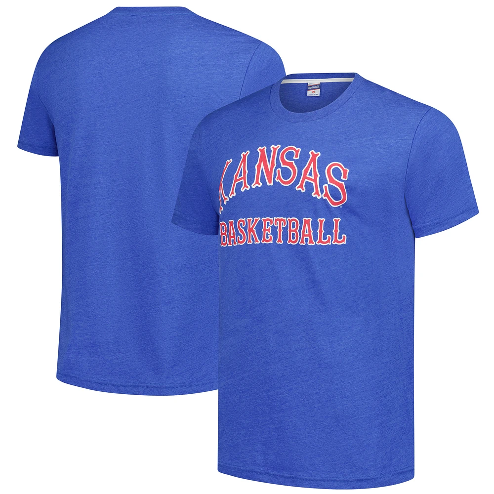 Unisex Charlie Hustle  Royal Kansas Jayhawks Basketball T-Shirt