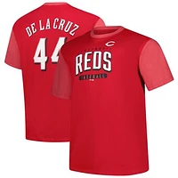 Men's Profile Elly De La Cruz Red Cincinnati Reds Big & Tall Name Number T-Shirt