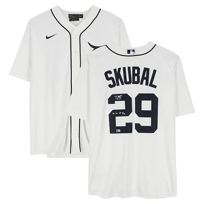 Tarik Skubal Detroit Tigers Autographed 2024 American League Cy Young Award Nike White Replica Jersey with " 24 AL Cy Young" Inscription