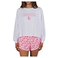 Women's Concepts Sport Pink Kansas City Royals Lyric Knit Long Sleeve Top & Short Set