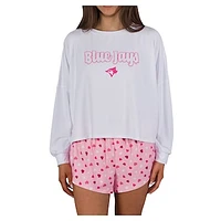 Women's Concepts Sport Pink Toronto Blue Jays Lyric Knit Long Sleeve Top & Short Set