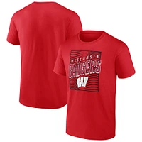 Men's Red Wisconsin Badgers Groovy Wave T-Shirt