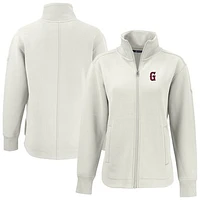 Women's Cutter & Buck White Greenville Drive Roam Eco Recycled Full-Zip Jacket