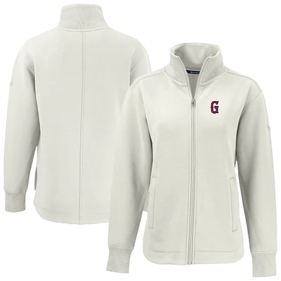 Women's Cutter & Buck White Greenville Drive Roam Eco Recycled Full-Zip Jacket