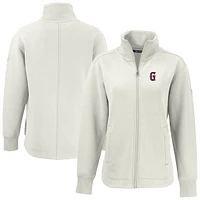 Women's Cutter & Buck White Greenville Drive Roam Eco Recycled Full-Zip Jacket