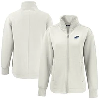 Women's Cutter & Buck White West Michigan Whitecaps Roam Eco Recycled Full-Zip Jacket