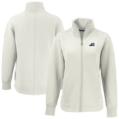 Women's Cutter & Buck White West Michigan Whitecaps Roam Eco Recycled Full-Zip Jacket