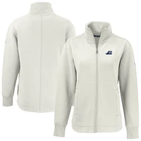 Women's Cutter & Buck White West Michigan Whitecaps Roam Eco Recycled Full-Zip Jacket
