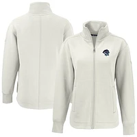 Women's Cutter & Buck White Binghamton Rumble Ponies Roam Eco Recycled Full-Zip Jacket