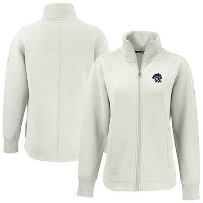 Women's Cutter & Buck White Binghamton Rumble Ponies Roam Eco Recycled Full-Zip Jacket
