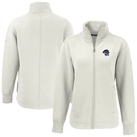 Women's Cutter & Buck White Binghamton Rumble Ponies Roam Eco Recycled Full-Zip Jacket