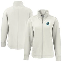 Women's Cutter & Buck White Charlotte Knights Roam Eco Recycled Full-Zip Jacket