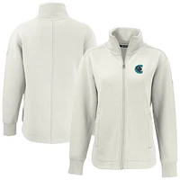 Women's Cutter & Buck White Charlotte Knights Roam Eco Recycled Full-Zip Jacket