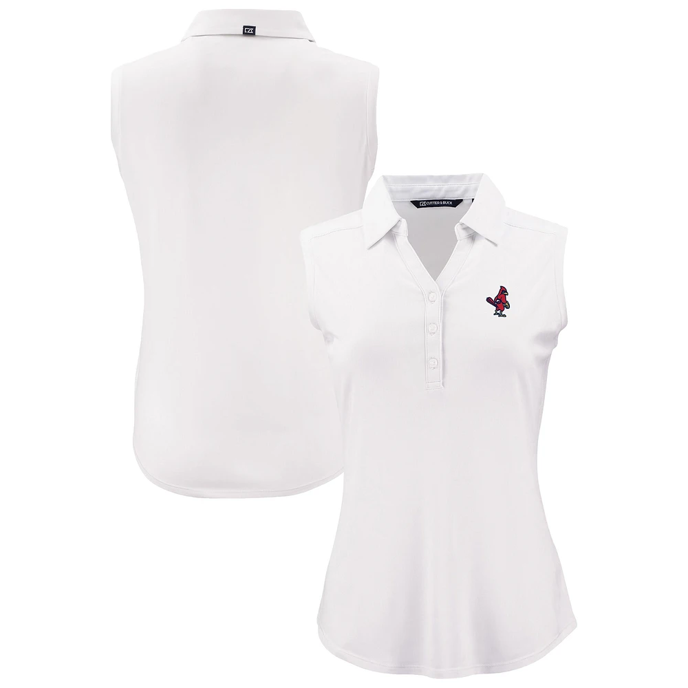 Women's Cutter & Buck Memphis Redbirds Forge Eco Stretch Recycled Sleeveless Polo