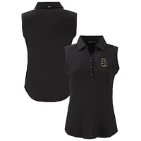 Women's Cutter & Buck  Black Salt Lake Bees Forge Eco Stretch Recycled Sleeveless Polo
