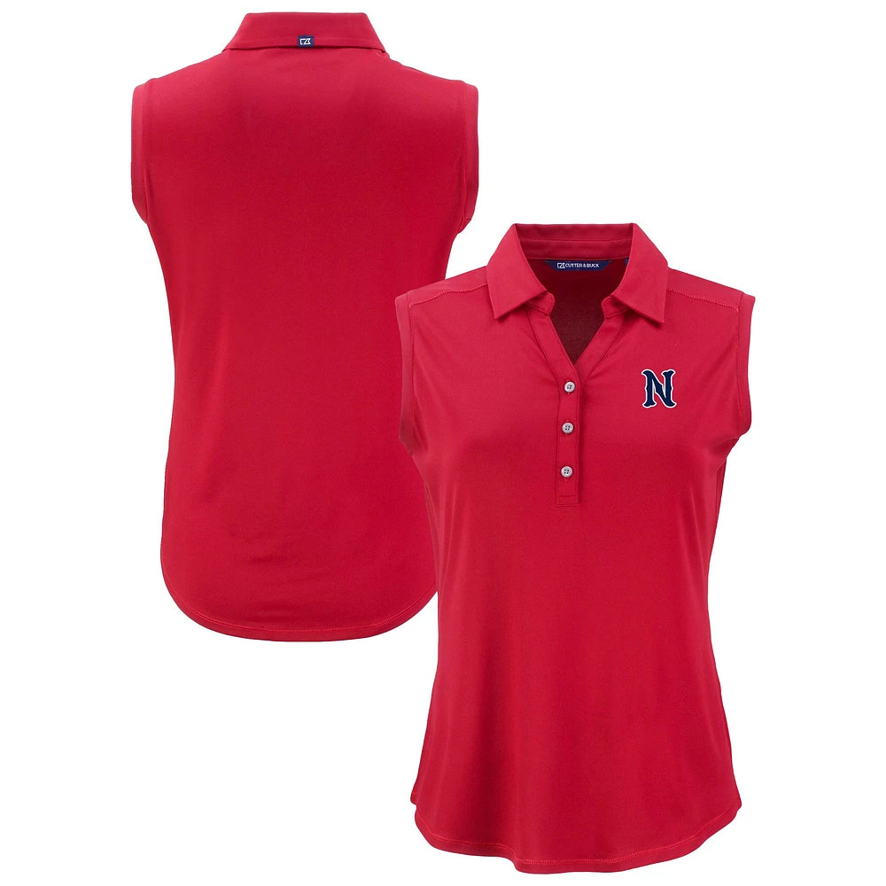Women's Cutter & Buck Red Nashville Sounds Forge Eco Stretch Recycled Sleeveless Polo