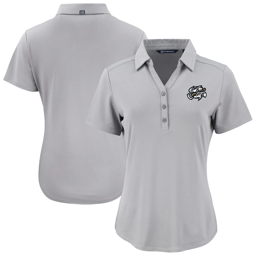 Women's Cutter & Buck Gray Omaha Storm Chasers Forge Eco Stretch Recycled Polo