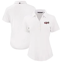 Women's Cutter & Buck  White Lansing Lugnuts Forge Eco Stretch Recycled Polo
