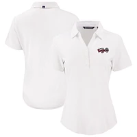 Women's Cutter & Buck  White Lansing Lugnuts Forge Eco Stretch Recycled Polo