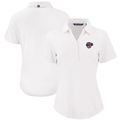 Women's Cutter & Buck  White Jacksonville Jumbo Shrimp Forge Eco Stretch Recycled Polo
