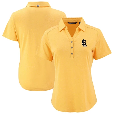 Women's Cutter & Buck  Heather Gold Salt Lake Bees Forge Eco Stretch Recycled Polo