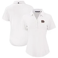 Women's Cutter & Buck  White Norfolk Tides Forge Eco Stretch Recycled Polo