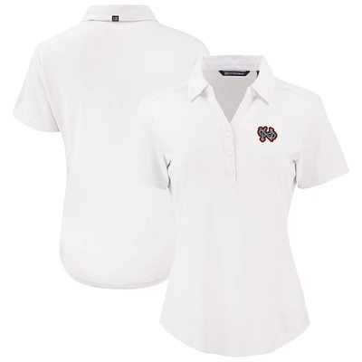 Women's Cutter & Buck  White Norfolk Tides Forge Eco Stretch Recycled Polo