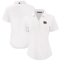 Women's Cutter & Buck  White Norfolk Tides Forge Eco Stretch Recycled Polo