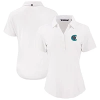 Women's Cutter & Buck  White Charlotte Knights Forge Eco Stretch Recycled Polo