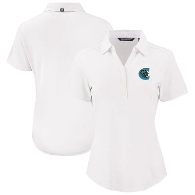 Women's Cutter & Buck  White Charlotte Knights Forge Eco Stretch Recycled Polo