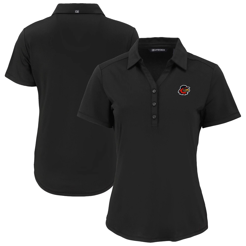 Women's Cutter & Buck Black Rochester Red Wings Forge Eco Stretch Recycled Polo