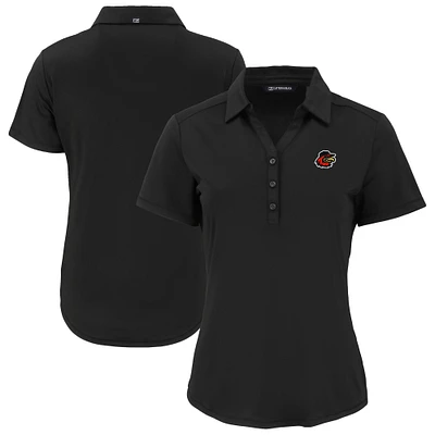 Women's Cutter & Buck  Black Rochester Red Wings Forge Eco Stretch Recycled Polo