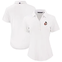 Women's Cutter & Buck  White Columbus Clingstones Forge Eco Stretch Recycled Polo