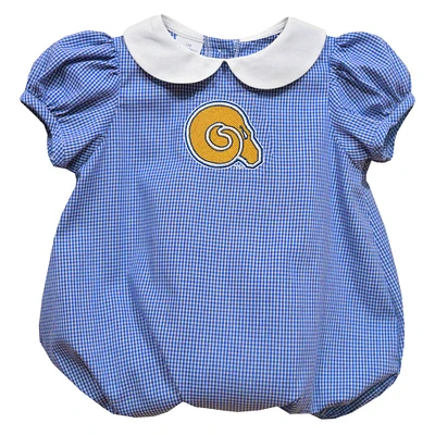Girls Infant Vive La Fete  Blue Albany State Golden Rams Puffy Bubble Dress