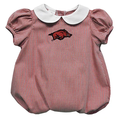Girls Infant Vive La Fete  Cardinal Arkansas Razorbacks Puffy Bubble Dress