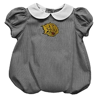 Girls Infant Vive La Fete  Black Arkansas Pine Bluff Golden Lions Puffy Bubble Dress