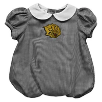Girls Infant Vive La Fete  Black Arkansas Pine Bluff Golden Lions Puffy Bubble Dress