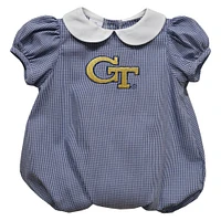 Girls Infant Vive La Fete  Blue Georgia Tech Yellow Jackets Puffy Bubble Dress