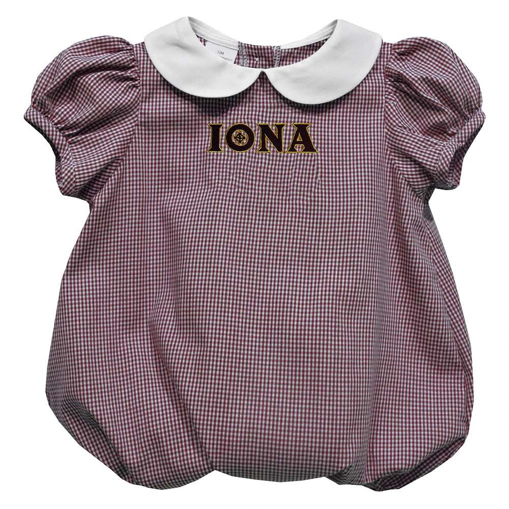 Girls Infant Vive La Fete Maroon Iona University Gaels Puffy Bubble Dress