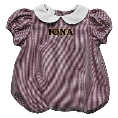 Girls Infant Vive La Fete  Maroon Iona University Gaels Puffy Bubble Dress