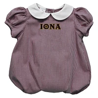 Girls Infant Vive La Fete  Maroon Iona University Gaels Puffy Bubble Dress